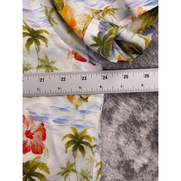 Gitman Bros Vintage Hawaiian Shirt Large Mens Island Hibiscus Floral Viscose - Picture 5 of 9